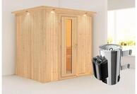 KARIBU Systemsauna Fanja, Fichtenholz 68mm, Fronteinstieg, ca. 2,7m&sup2; 85871