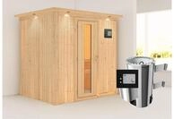 KARIBU Systemsauna Fanja, Fichtenholz 68mm, Fronteinstieg, ca. 2,7m&sup2; 85872
