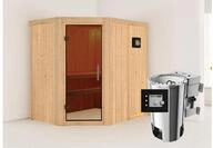 KARIBU Systemsauna Saja, Fichtenholz 68mm, Eckeinstieg, ca. 2,7m&sup2; 85911