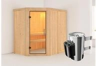 KARIBU Systemsauna Saja, Fichtenholz 68mm, Eckeinstieg, ca. 2,7m&sup2; 85918