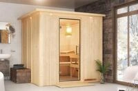 KARIBU Systemsauna Daria, Fichtenholz 68mm, Fronteinstieg, ca. 3,3m&sup2; 85945