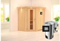 KARIBU Systemsauna Tonja, Fichtenholz 68mm, Eckeinstieg, ca. 2,3m&sup2; 85849