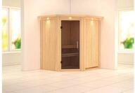 KARIBU Systemsauna Tonja, Fichtenholz 68mm, Eckeinstieg, ca. 2,3m&sup2; 85854