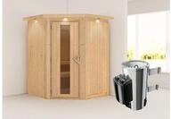 KARIBU Systemsauna Nanja, Fichtenholz 68mm, Eckeinstieg, ca. 2m&sup2; 85823