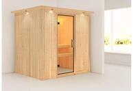KARIBU Systemsauna Fanja, Fichtenholz 68mm, Fronteinstieg, ca. 2,7m&sup2; 85887