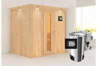 KARIBU Systemsauna Fanja, Fichtenholz 68mm, Fronteinstieg, ca. 2,7m&sup2; 85873