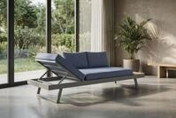 OUTFLEXX Lounge/Liege, silber, Alu/Polyester, verstellbar, hoher Liegekomfort, 230 x
