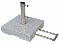 DOPPLER Trolley Granitsockel, Edelstahl/Granit, 50 kg, für Schirmstöcke von 32-60