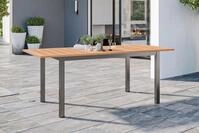 OUTFLEXX Ausziehtisch, Teak/Edelstahl, Plattenst&auml;rke 20mm, 150/200x90cm