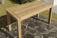 OUTFLEXX Esstisch, natur, recyceltes SLVK-Teakholz, Plattenst&auml;rke 30 mm, 200 x 100 x