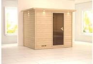 KARIBU Massivholzsauna Sonara, Fichtenholz 40mm, Fronteinstieg, ca. 4,3m&sup2; 47130