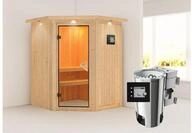 KARIBU Systemsauna Nanja, Fichtenholz 68mm, Eckeinstieg, ca. 2m&sup2; 50083