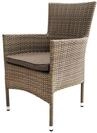 OUTFLEXX Rabida Basic Stapelsessel, champagner-meliert, Polyrattan, 59 x 62 x 92 cm,