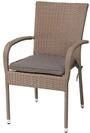 OUTFLEXX Rabida Basic Stapelstuhl, champagner-meliert, Polyrattan, 64 x 56 x 92 cm,