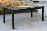 OUTFLEXX Premium Ausziehtisch, anthrazit/grau, Alu/Glas, 180/240x100cm, automatischer