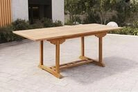 OUTFLEXX Ontario Ausziehtisch, natur, Teakholz, 160/210x90cm, fein geschliffen