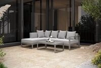 OUTFLEXX Willis Ecklounge, silber, Aluminium/Polyester, 5 Personen, inkl.