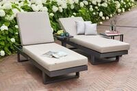 Siena Garden Avenia Dining-Bank/Liege, anthrazit/taupe meliert, Aluminium,...