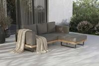 OUTFLEXX Gartenlounge, Alu/Olefin/Akazie, gepolstert in grau, FSC&reg;-zertifiziertes