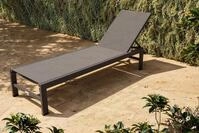 OUTFLEXX Boston Liege, anthrazit matt/schwarz, Alu/Textilene, 190 x 62 cm,