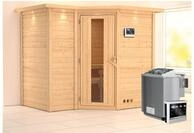KARIBU Massivholzsauna Sahib 2, Fichtenholz 40mm, Eckeinstieg, ca. 2m&sup2; 75884