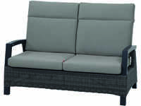 SIENA GARDEN Corido 2-Sitzer Sofa, charcoal-grey, Alu/Gardino®-Geflecht, 146x83x101
