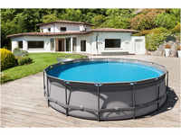 OUTTECH Premium Pool, grau, Stahl/PVC, Ø 610 x 132 cm, Sandwich-PVC und viel