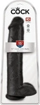 King Cock 603912746709, King Cock 15'' with Balls: Dildo mit Hoden, schwarz, Sextoys