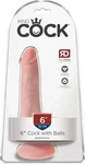 King Cock 603912746525, King Cock 6'' Cock with Balls: Dildo mit Hoden, haut, Sextoys