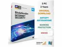 Bitdefender TL11032003-DE, Bitdefender Internet Security 2024 3 PC 2 Jahre VPN ESD