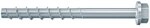 fischer Betonschraube UltraCut FBS II Stahl verzinkt Sechskantkopf 8x110/60/45 - 50