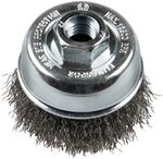 Topfb&uuml;rste BT 600 W Drahtb&uuml;rste 100 mm M14-Gewinde 0,3mm Stahldraht gewellt