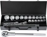 Projahn Industrie-Steckschl&uuml;ssel-Koffer metrisch 20 (3/4") 21-teilig