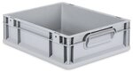 Eurobox NextGen 2.0 grau geschlossene Griffmulden ohne Farbring - 400x300x120mm