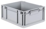 Eurobox NextGen 2.0 grau geschlossene Griffmulden ohne Farbring - 400x300x170mm