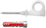 fischer DuoPower EasyHook Loop &Ouml;senhaken mit D&uuml;beln 8x40 und Schrauben - 25 St&uuml;ck