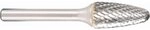 Projahn Hartmetallfr&auml;ser Form F Rundbogen, Kreuzverzahnung - 12,7 mm