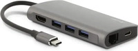 LMP 15954, LMP USB-C mini Dock (8-Port) mit Stromversorgungsport , Spacegrau