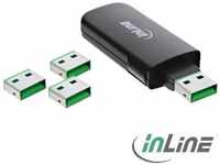 USB Portblocker, blockt bis zu 4 Ports, InLine 55723