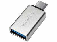 LogiLink USB 3.2 Gen 1 Type-C Adapter, C/M zu USB-A/F, silber