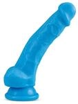 Blush Neo Dual Density Cock With Balls Dildo Blau 19 cm