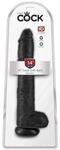 King Cock with Balls Dildo Schwarz 35,5 cm