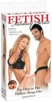 Fetish Fantasy For Him or Her Hollow Strap-On Beige Schwarz 16,5 cm...