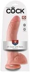 King Cock with Balls Dildo Beige 23 cm