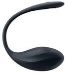 Satisfyer Ribbed Petal Connect App Vibro-Ei Schwarz &oslash; 3,9 cm