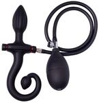 Rimba Latex Play Inflatable Analplug Schwarz L&auml;nge 19,5 cm ⌀ 6,9 cm