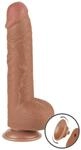 Lovetoy Sliding Skin Dildo Dual-Density Braun 24 cm