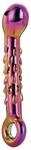 Dream Toys Glamour Glass Ribbed Glasdildo Mehrfarbig 18 cm