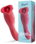 Teazers Vibrator with Licking Clitoris Stimulator Rot