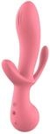 Dream Toys Amour Triple Pleasure Claire Vibrator Pink 22 cm ⌀ 4,1 cm